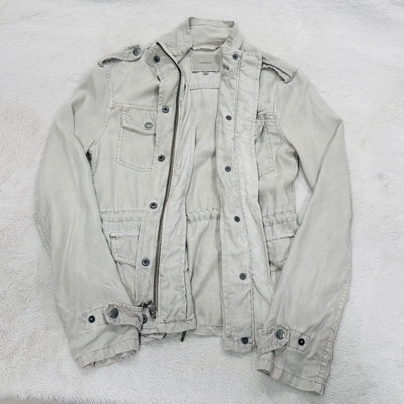 Talula Grey Utility Jacket – XXS | Lightweight Casual Zip-Up with Cargo Pockets - Picture 3 of 6